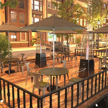 Venture 7.5' Patio Umbrella with Aluminum Pole Fiberglass Ribs Push Lift with Olefin Fabric In Woven Granite and Silver Anodized