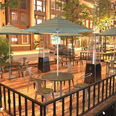 Venture 7.5' Patio Umbrella with Aluminum Pole Fiberglass Ribs Push Lift with Sunbrella Fabric In Dolce Oasis and Matte White