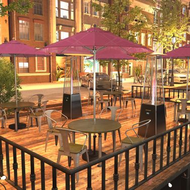 Venture 7.5' Patio Umbrella with Aluminum Pole Fiberglass Ribs Push Lift with Sunbrella Fabric In Hot Pink and Silver Anodized
