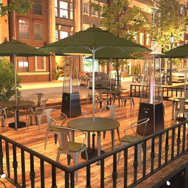 Venture 7.5' Patio Umbrella with Aluminum Pole Fiberglass Ribs Push Lift with Sunbrella Fabric In Spectrum Cilantro and Silver Anodized
