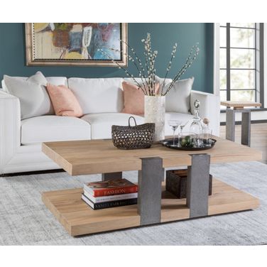 Verite Light Oak Rectangular Occasional Table Set