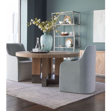 Verite Light Oak Round Dining Room Set