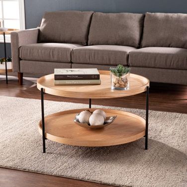 Verlington Round Cocktail Table In Natural