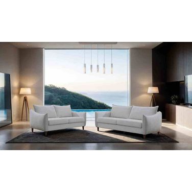 Vermon Living Room Set In Light Gray