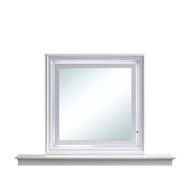 Verona Mirror In Pearl White