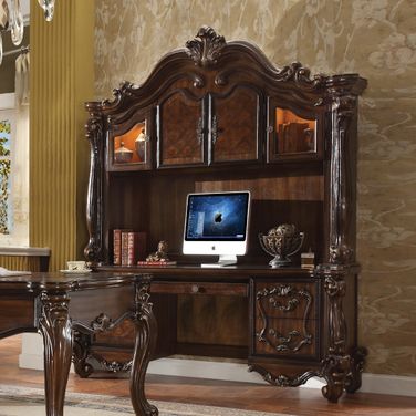 Versailles Computer Desk w/ Hutch (Cherry Oak)