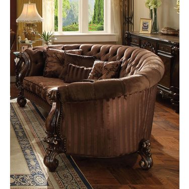Versailles Crescent Sofa (Brown Velvet)