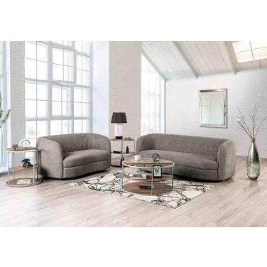 Versoix Living Room Set In Charcoal Gray