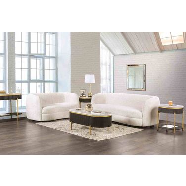 Versoix Living Room Set In Off White
