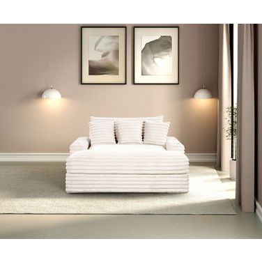 Veyrier 2 Arm Chaise In White