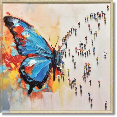 Vibrant Monarch Metamorphosis Parade Canvas Wall Art In Multi