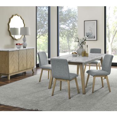 Vida 5 Piece Dining Room Set In Brown