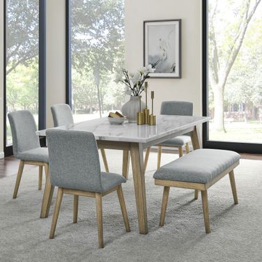 Vida 6 Piece Dining Room Set In Brown
