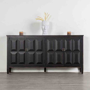 Viggo 4 Door Cabinet In Weathered Black