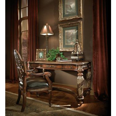 Villa Valencia Home Office Set In Chestnut