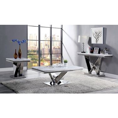 Villarsglane Chrome Occasional Table Set