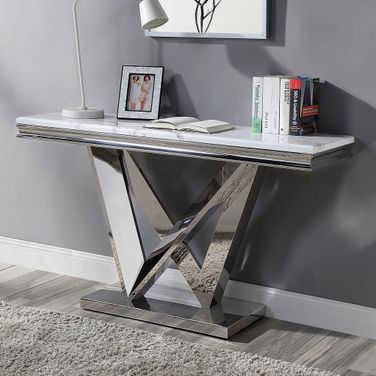 Villarsglane Sofa Table In Chrome