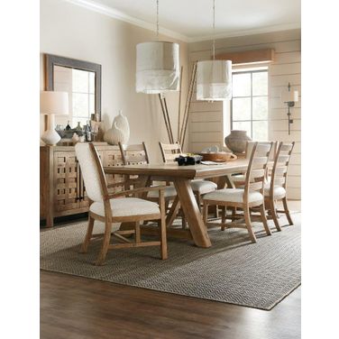 Vineyard Row Dining Room Set In Light Wood