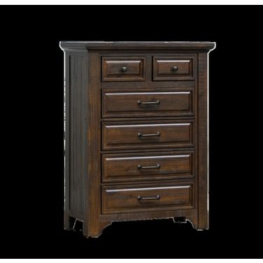 Vista Canyon 6 Drawer Chest In Burnt Umber