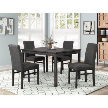 Vitaliya 48 Inch Rectangular Wood Dining Room Set In Natural Oak