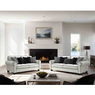 Viviani Living Room Set In White