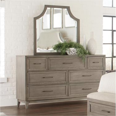 Vogue Gray Wash Arch Mirror