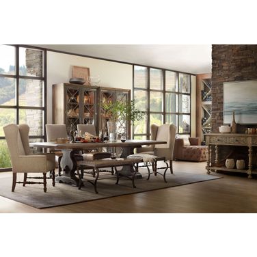Hill Country Bandera 86 Inch Extendable Rectangular Dining Room Set