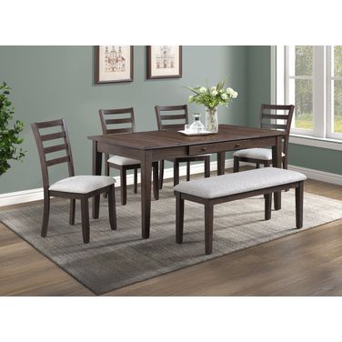 Wagner Dining Room Set with Storage In Brown