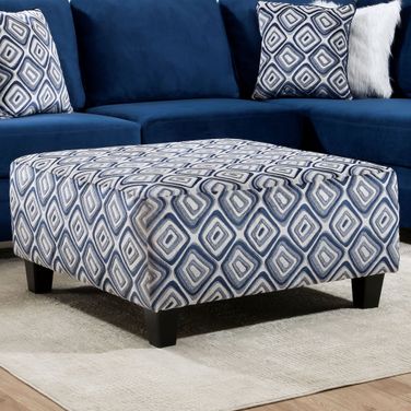 Waldport Ottoman In Navy