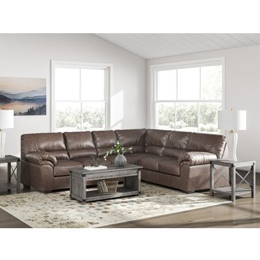 Walker Point LAF 3-Piece Sectional In Umber