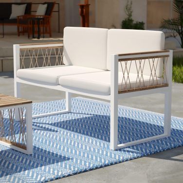 Wallmond Cushioned Outdoor Loveseat