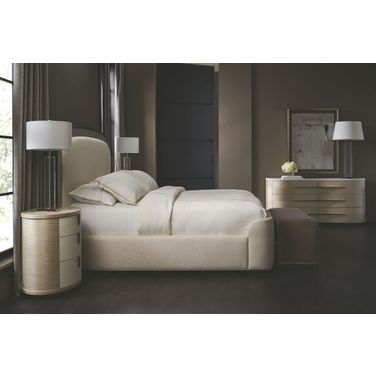 Wanderlust Sun Kissed Silver And Deep Bronze Upholstered Panel Bedroom Set