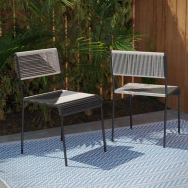 Watkindale Woven Outdoor Chairs Set of 2