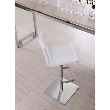 Watson White Adjustable Barstool