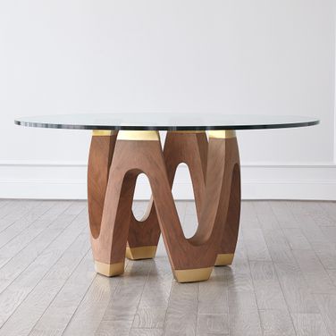 Wave Dining Table In Brown