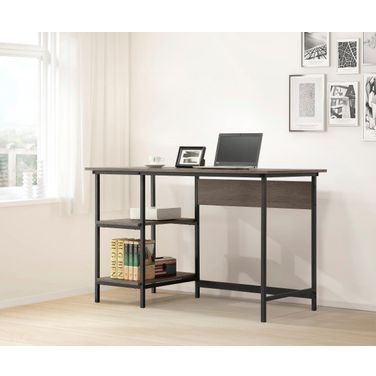 Weathered Grey 2 Shelves Desk