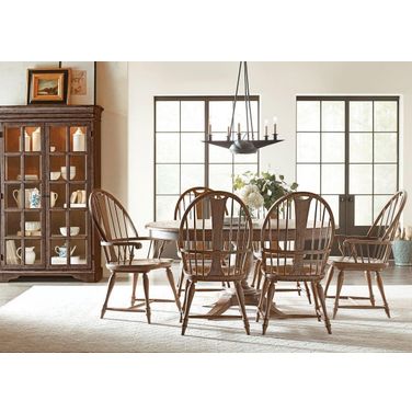 Weatherford Milford Dining Room Set With Baylis Chairs (Grey Heather)
