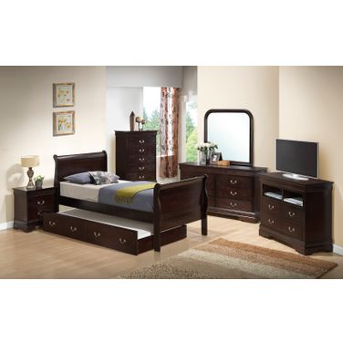 Glory Furniture G3125 Trundle Bedroom Set in Cappuccino