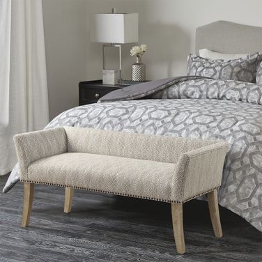 Welburn Accent Bench In Taupe Multi