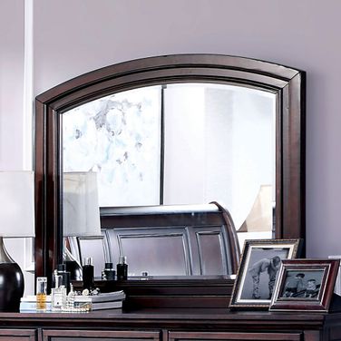 Wells Mirror In Dark Cherry