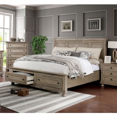 Wells Queen Bed In Gray