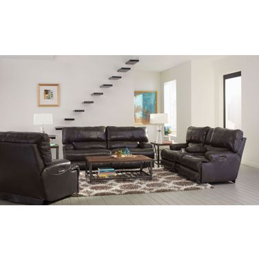 Wembley Steel Power Lay Flat Reclining Living Room Set