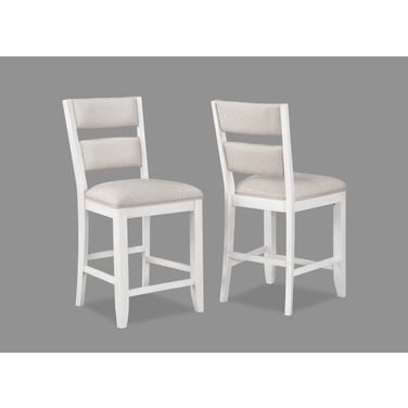 Wendy Counter Height Chair Set of 2 In White