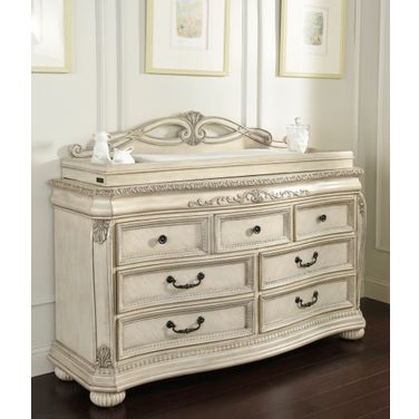 Wessex 7 Drawer Double Dresser In Seashell