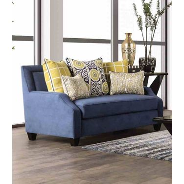 West Brompton Loveseat In Yellow and Navy