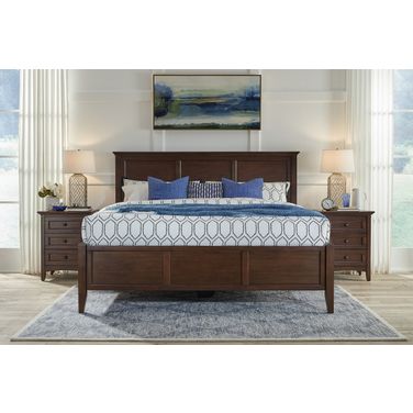 Westlake Queen Storage Bed In Cherry Brown
