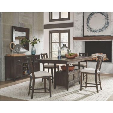 Westley Falls Graphite Extendable Counter Height Dining Room Set
