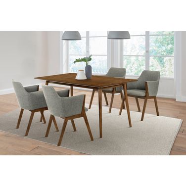 Westmont and Renzo Charcoal and Walnut 5-Piece Dining Set