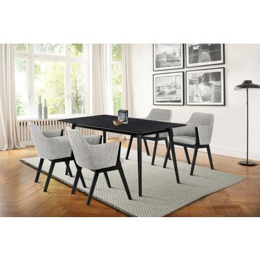 Westmont and Renzo Gray and Black 5-Piece Dining Set