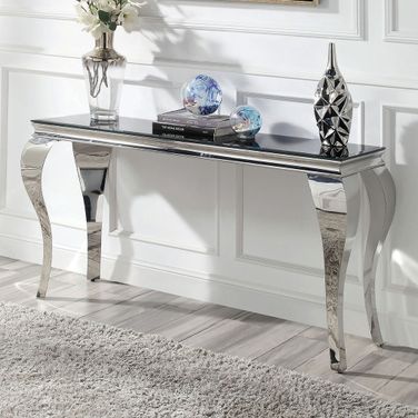 Wetzikon Sofa Table In Black and Silver
